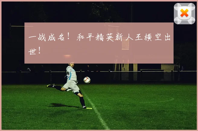 一战成名！和平精英新人王横空出世！